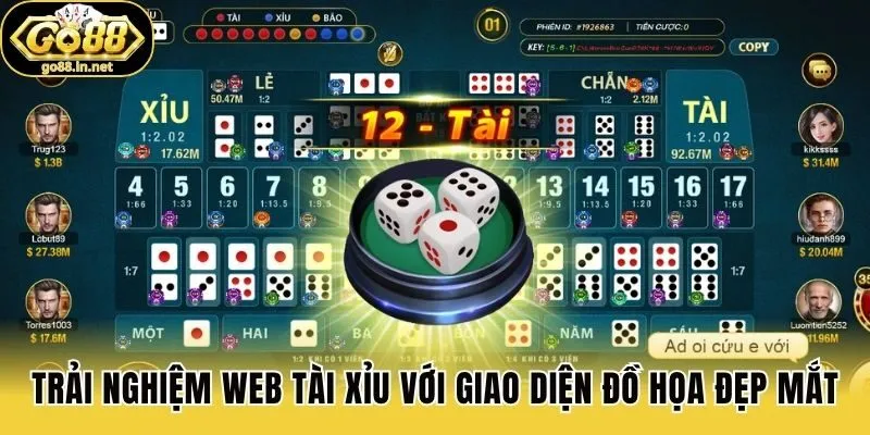 Trải nghiệm web tài xỉu với giao diện đồ họa đẹp mắt